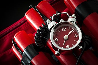a time bomb symbolizing that there is a ticking time bomb in many estate plans