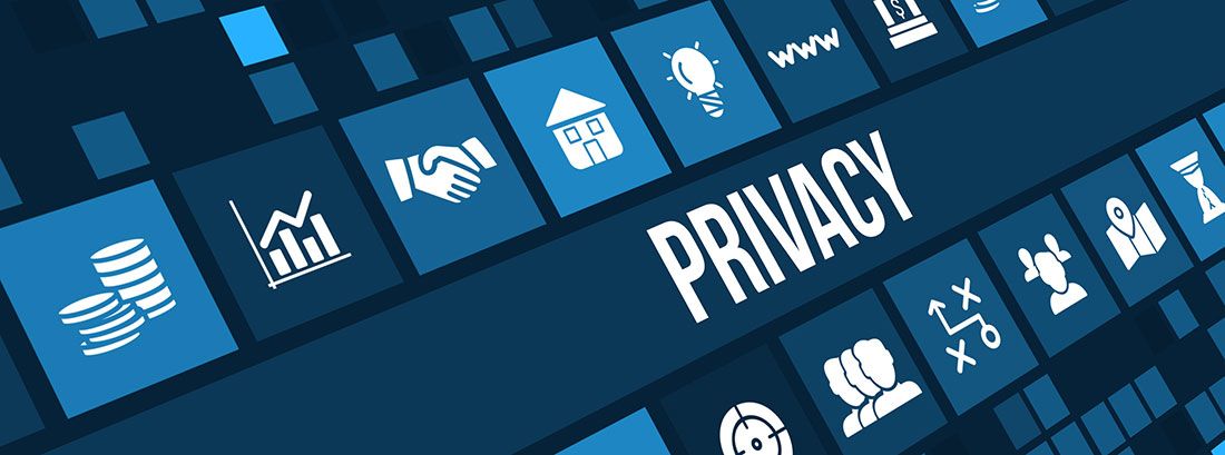 a graphic with the word privacy displayed across