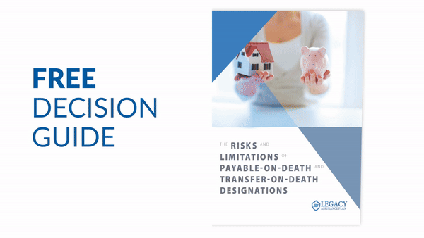 Booklet opening animation of our free requestable booklet 'The Risks and Limitations of Payable-on-Death and Transfer-on-Death Designations'