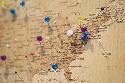 a map demonstrating using a power of attorney across state lines