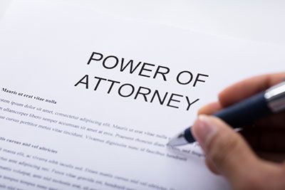 a document with the title of Power Of Attorney