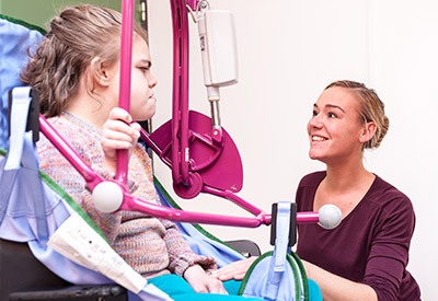 a special needs child recieving care