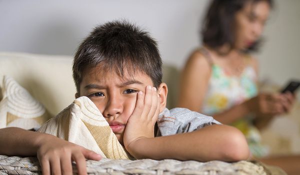 Close up of an upset child