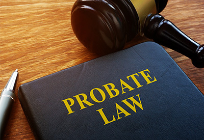 a book labeled probate law