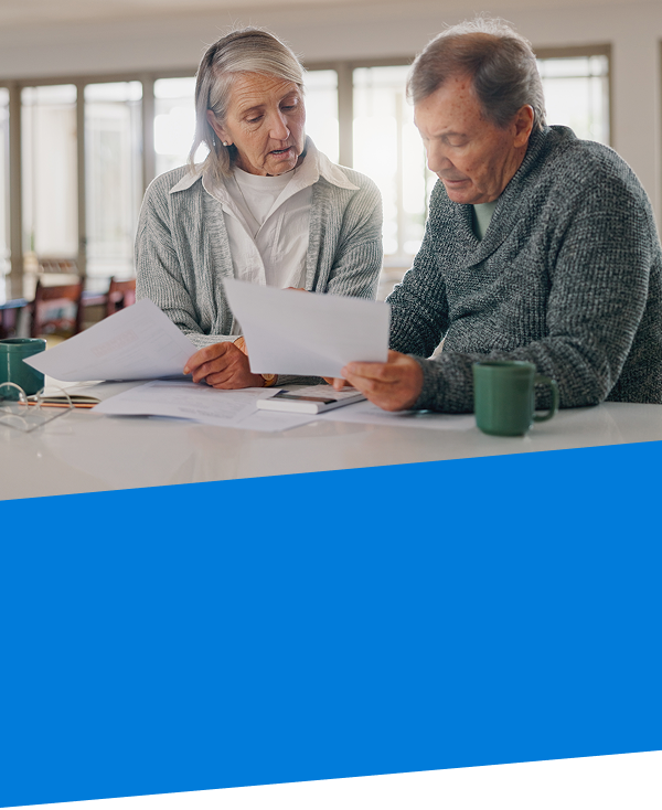 An older couple going through tax planning strategies