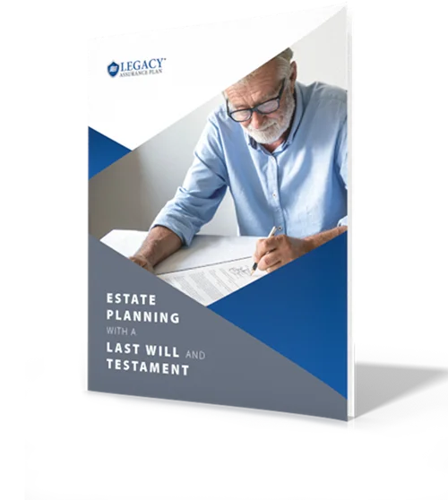 Estate planning with a last will and testament booklet cover