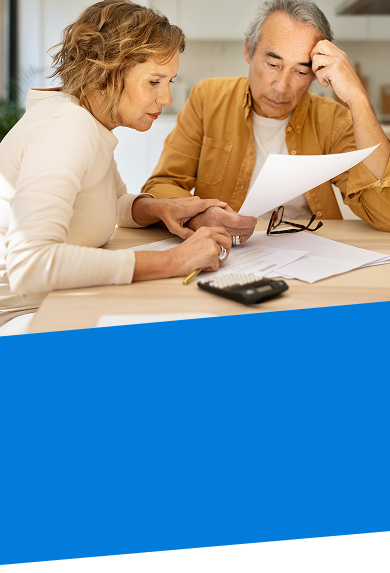 Senior couple reviewing estate planning documents