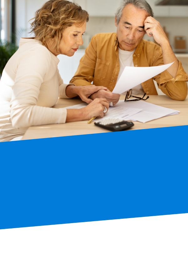 Senior couple reviewing estate planning documents