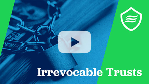 Clickable video image leading to our 'Irrevocable Trust' explainer video, ready to watch and learn how this powerful estate planning tool provides asset protection, tax benefits, and long-term security for your beneficiaries.