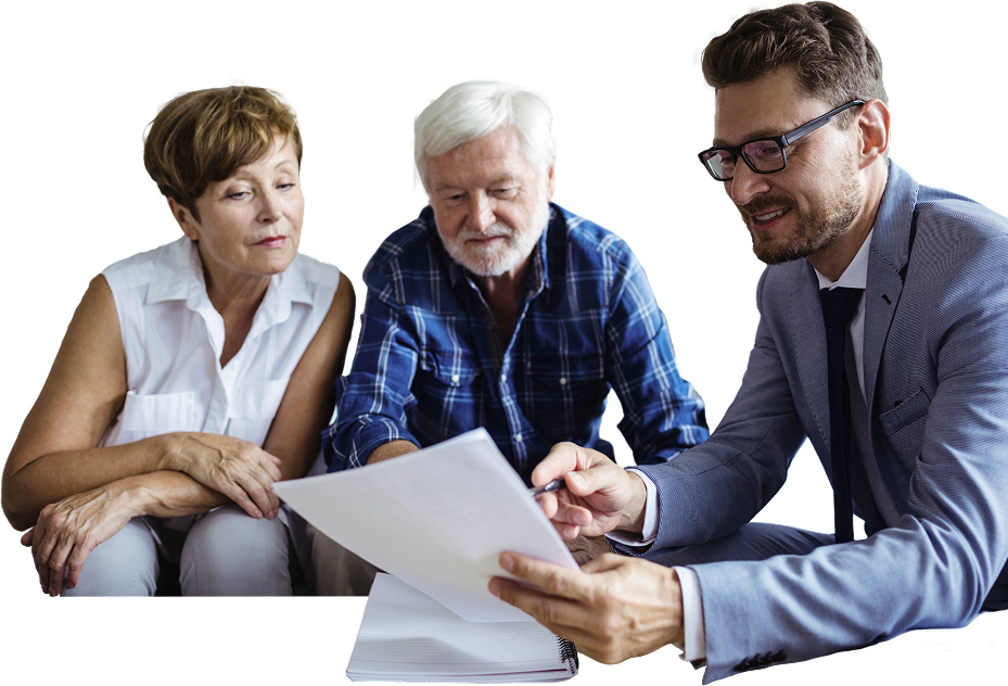 a fmaily communicating long term care planning