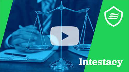 Clickable video image leading to our 'Intestacy' explainer video, ready to watch and learn what happens when someone dies without a will and how state laws determine asset distribution instead of your wishes.